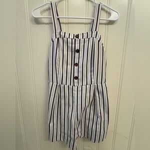 Black and White Stripped Romper